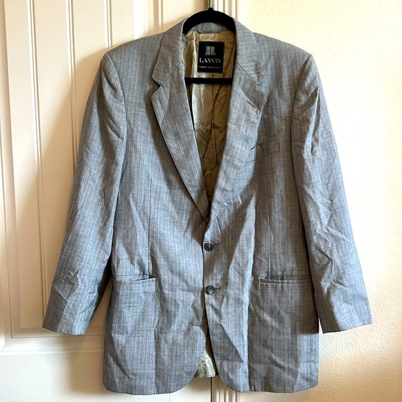 Lanvin Paris Men’s Suit Jacket Gray Blazer